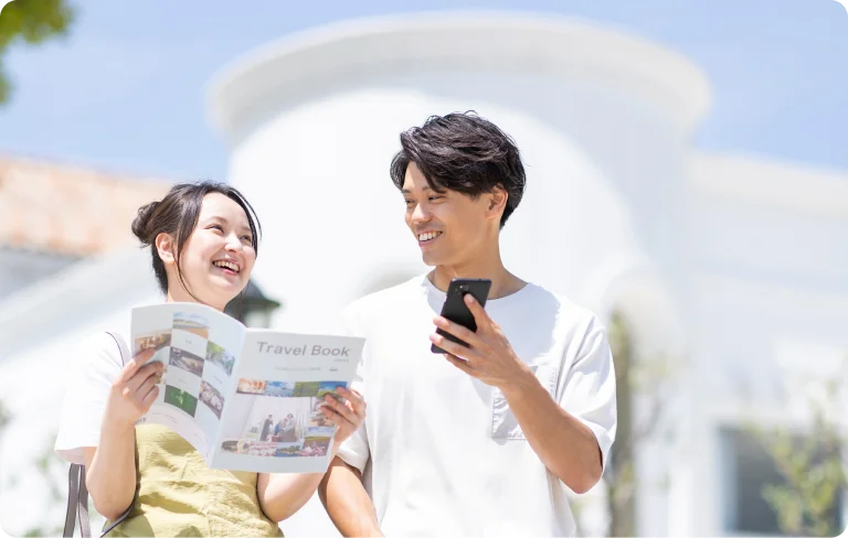 商業施設での買い回りの画面