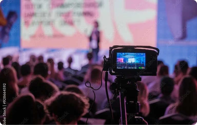 ハイブリッド型ウェビナーの画面