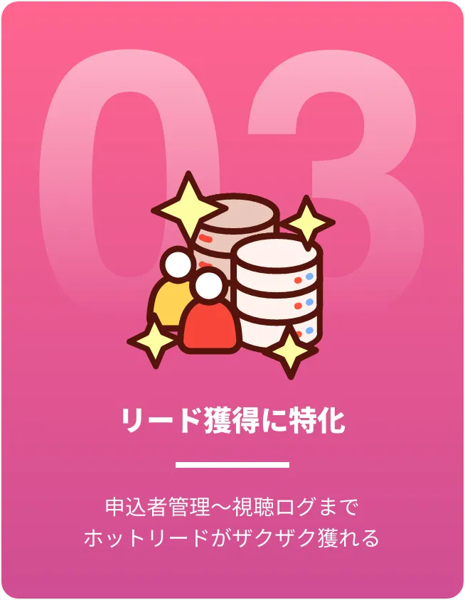 リード獲得に特化