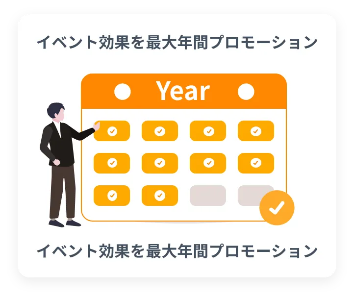 イベント効果を最大年間プロモーション