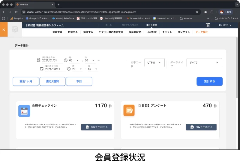 会員登録状況